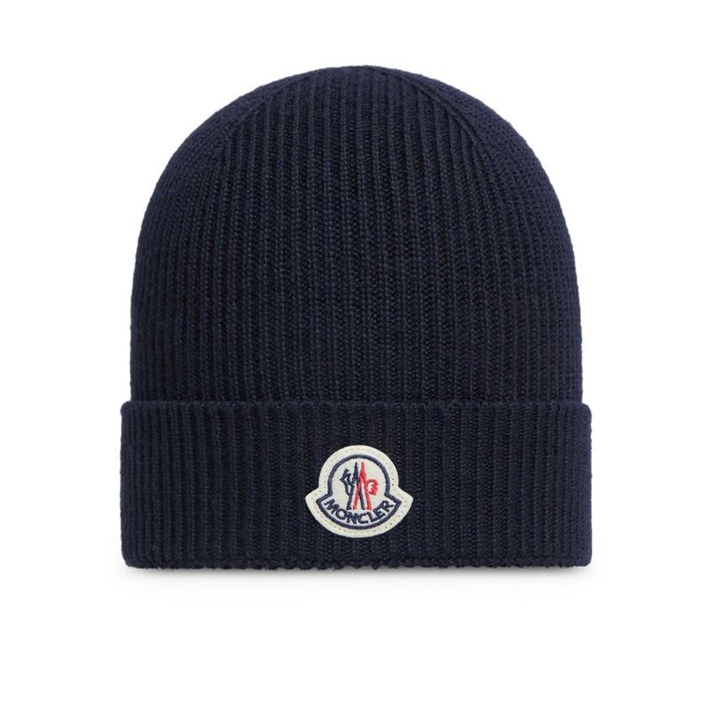 Moncler Men Moncler Logo Wool Hat